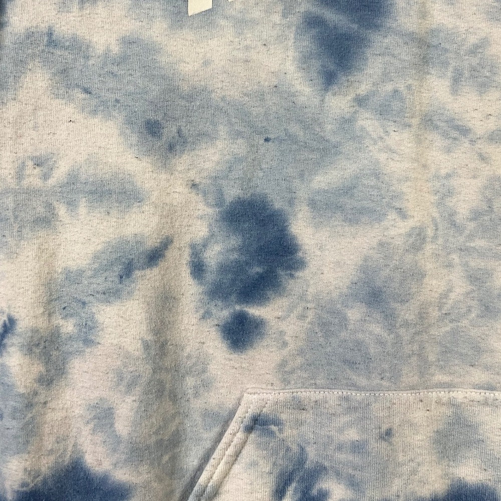 Bowery Supply Co Sweatshirt New York Tie Dye Hoodie Blue‎ White Men Size M - Picture 3 of 7